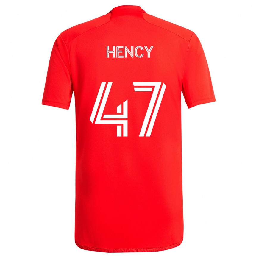 Enfant Football Maillot Billy Hency #47 Rouge Blanc Tenues Domicile 2024/25