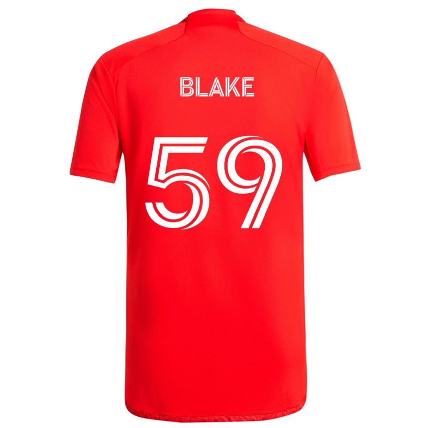 Enfant Football Maillot Romain Blake #59 Rouge Blanc Tenues Domicile 2024/25