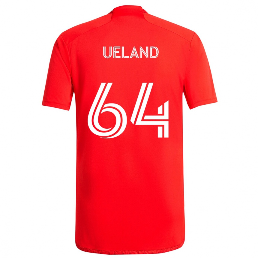 Enfant Football Maillot Andreas Ueland #64 Rouge Blanc Tenues Domicile 2024/25