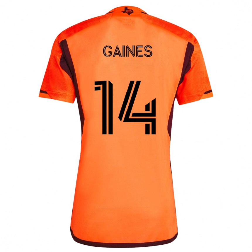 Enfant Football Maillot Mckinze Gaines #14 Orange Noir Tenues Domicile 2024/25