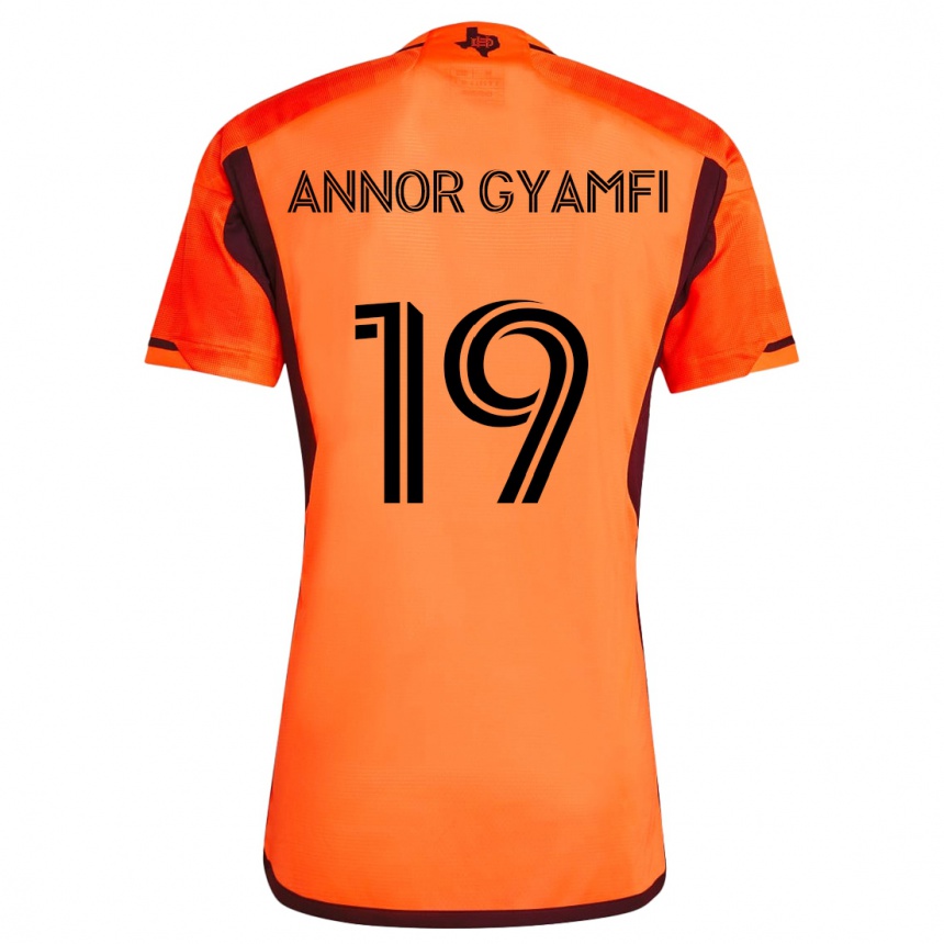 Enfant Football Maillot Stephen Annor Gyamfi #19 Orange Noir Tenues Domicile 2024/25