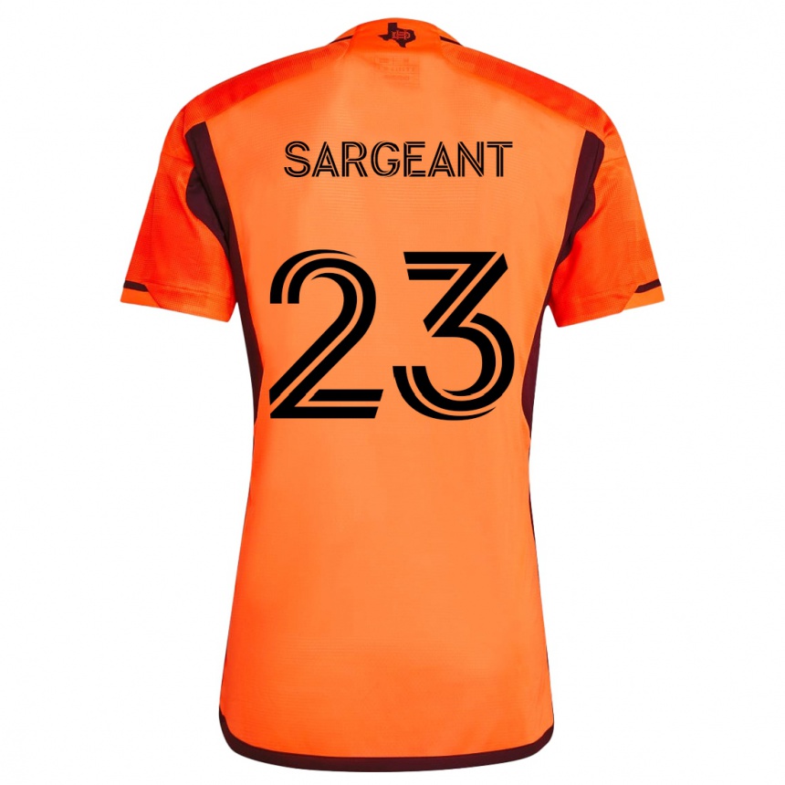 Enfant Football Maillot Kieran Sargeant #23 Orange Noir Tenues Domicile 2024/25