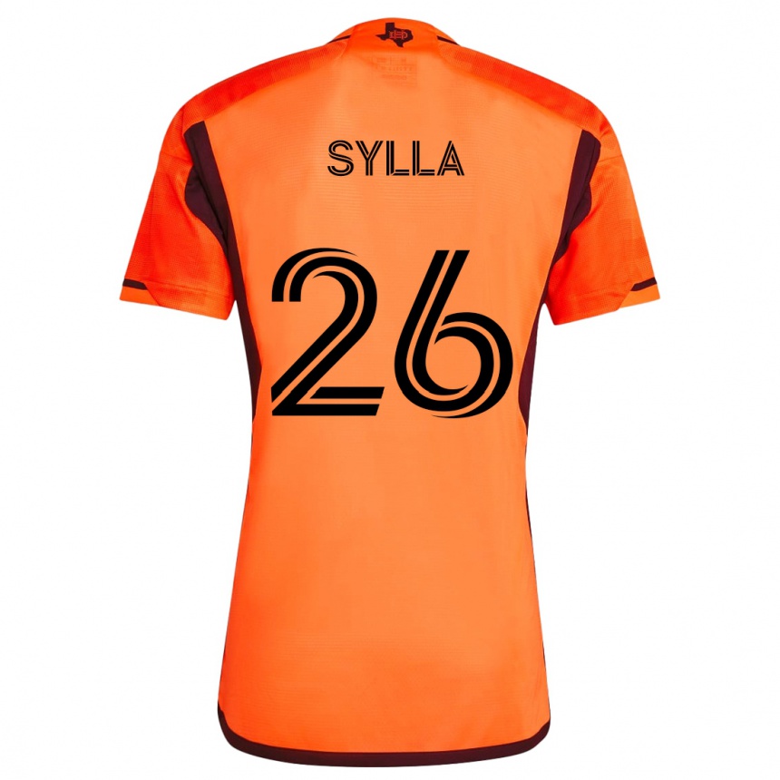 Enfant Football Maillot Ousmane Sylla #26 Orange Noir Tenues Domicile 2024/25