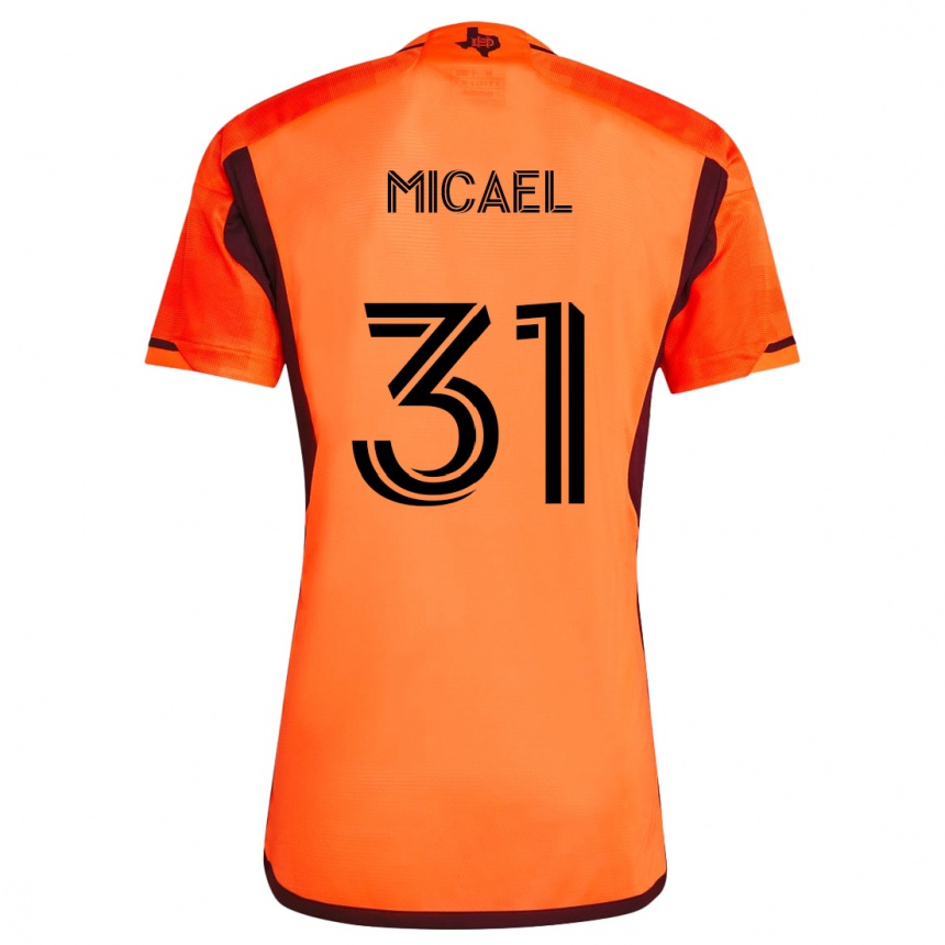 Enfant Football Maillot Micael #31 Orange Noir Tenues Domicile 2024/25