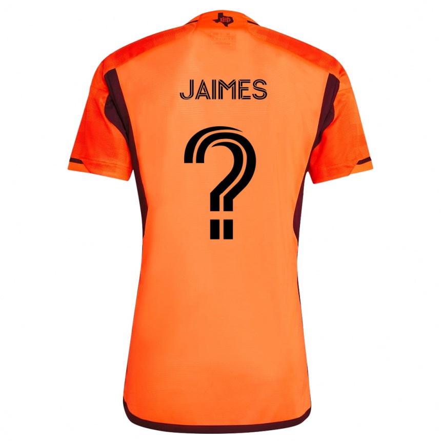 Enfant Football Maillot Angel Jaimes #0 Orange Noir Tenues Domicile 2024/25