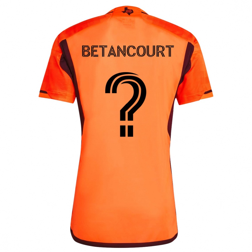 Enfant Football Maillot Noah Betancourt #0 Orange Noir Tenues Domicile 2024/25