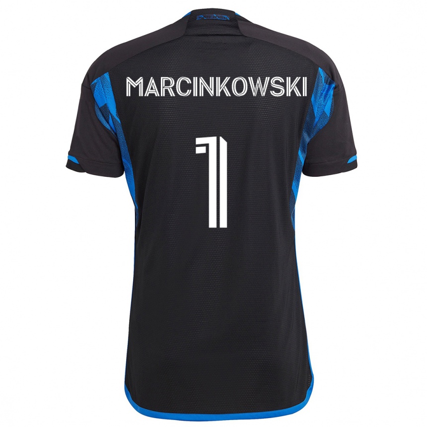 Enfant Football Maillot Jt Marcinkowski #1 Bleu Noir Tenues Domicile 2024/25