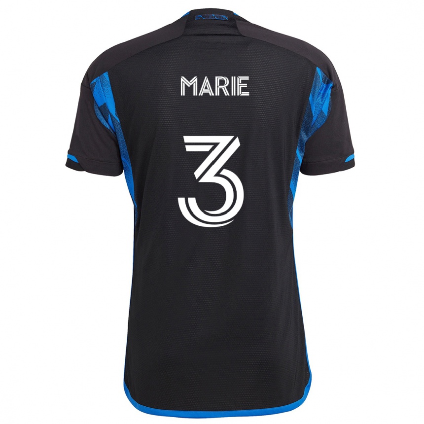 Enfant Football Maillot Paul Marie #3 Bleu Noir Tenues Domicile 2024/25