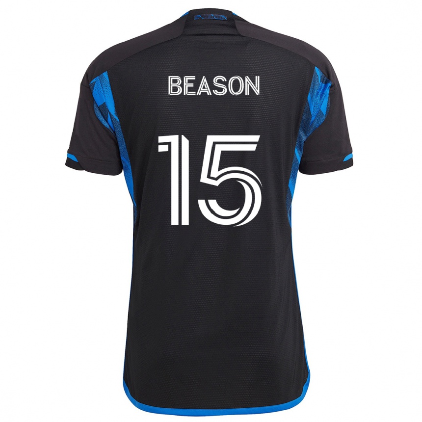 Enfant Football Maillot Tanner Beason #15 Bleu Noir Tenues Domicile 2024/25