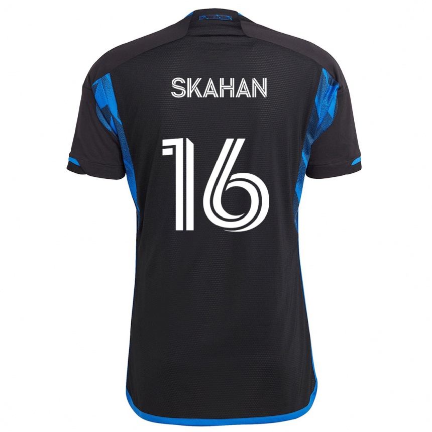 Enfant Football Maillot Jack Skahan #16 Bleu Noir Tenues Domicile 2024/25