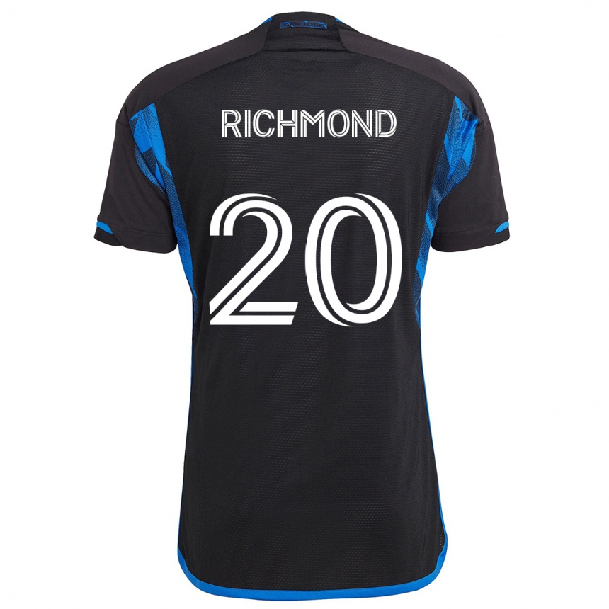 Enfant Football Maillot Will Richmond #20 Bleu Noir Tenues Domicile 2024/25