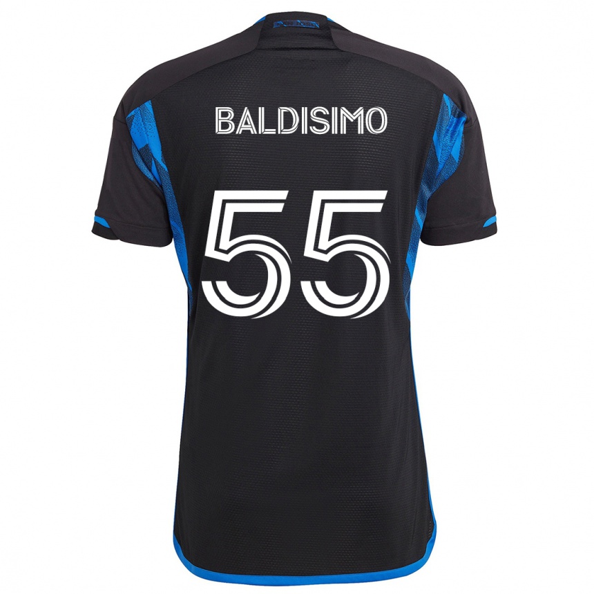 Enfant Football Maillot Michael Baldisimo #55 Bleu Noir Tenues Domicile 2024/25