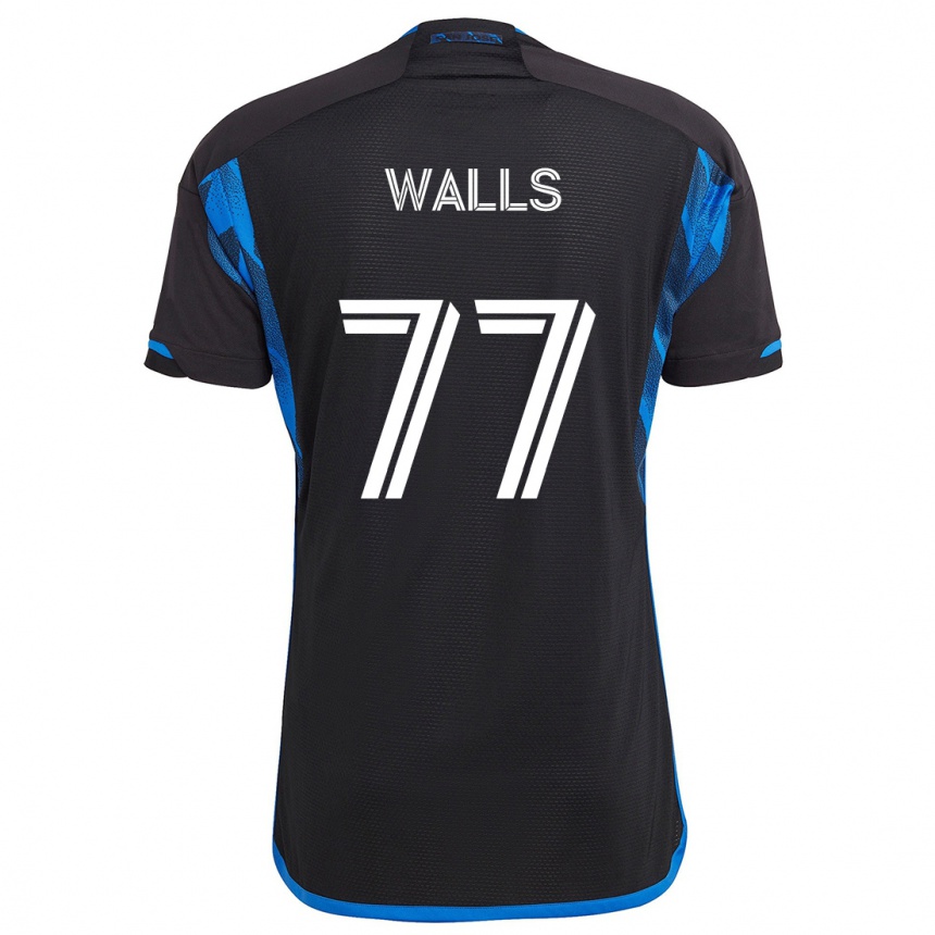 Enfant Football Maillot Casey Walls #77 Bleu Noir Tenues Domicile 2024/25