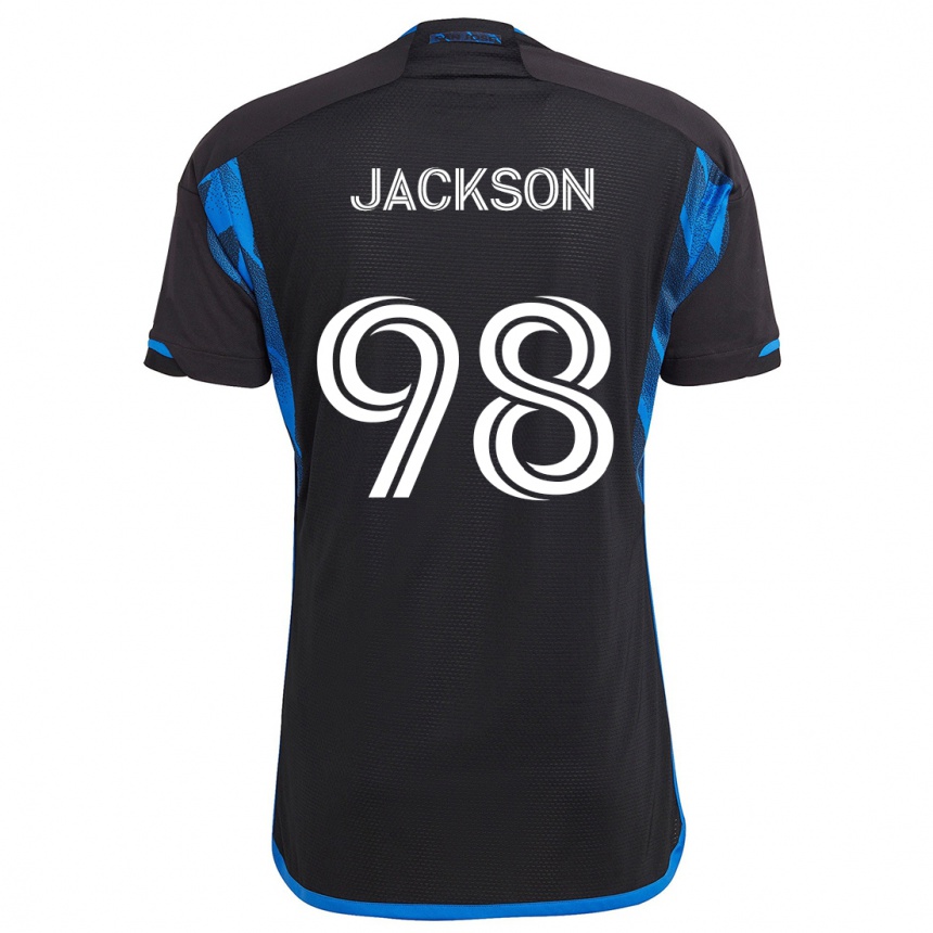 Enfant Football Maillot Jacob Jackson #98 Bleu Noir Tenues Domicile 2024/25