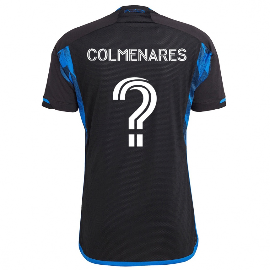 Enfant Football Maillot Mateo Colmenares #0 Bleu Noir Tenues Domicile 2024/25