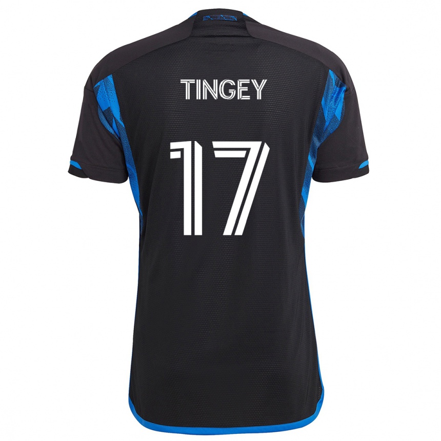 Enfant Football Maillot Keegan Tingey #17 Bleu Noir Tenues Domicile 2024/25