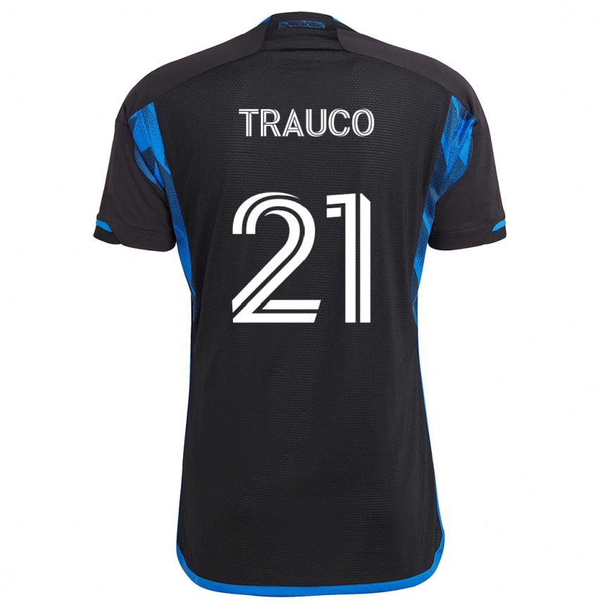 Enfant Football Maillot Miguel Trauco #21 Bleu Noir Tenues Domicile 2024/25