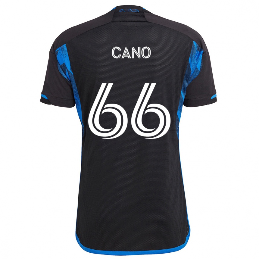 Enfant Football Maillot Alejandro Cano #66 Bleu Noir Tenues Domicile 2024/25