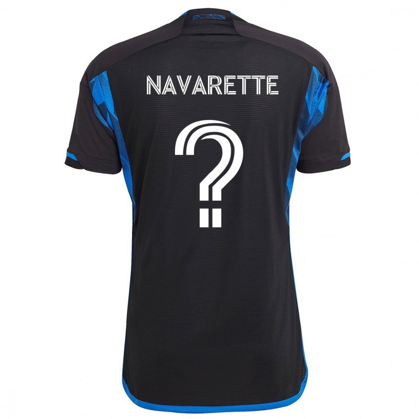 Enfant Football Maillot Samuel Navarette #0 Bleu Noir Tenues Domicile 2024/25