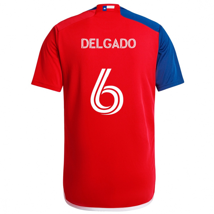 Enfant Football Maillot Patrickson Delgado #6 Bleu Rouge Tenues Domicile 2024/25