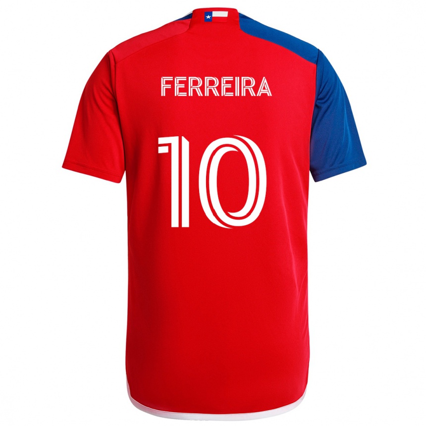 Enfant Football Maillot Jesús Ferreira #10 Bleu Rouge Tenues Domicile 2024/25