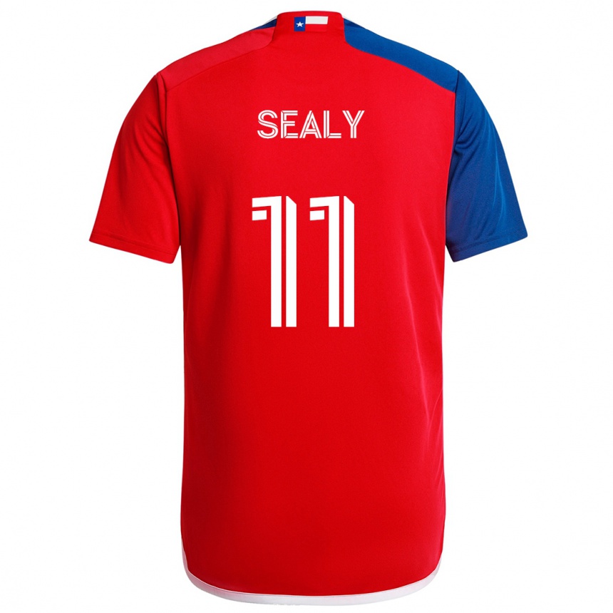 Enfant Football Maillot Dante Sealy #11 Bleu Rouge Tenues Domicile 2024/25