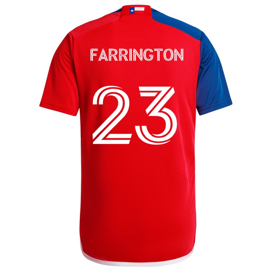 Enfant Football Maillot Logan Farrington #23 Bleu Rouge Tenues Domicile 2024/25