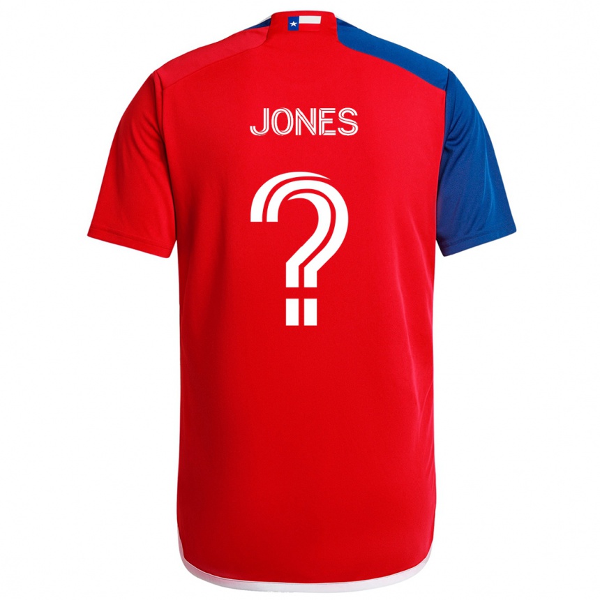 Enfant Football Maillot Jordan Jones #0 Bleu Rouge Tenues Domicile 2024/25