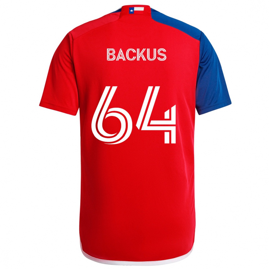 Enfant Football Maillot Braeden Backus #64 Bleu Rouge Tenues Domicile 2024/25