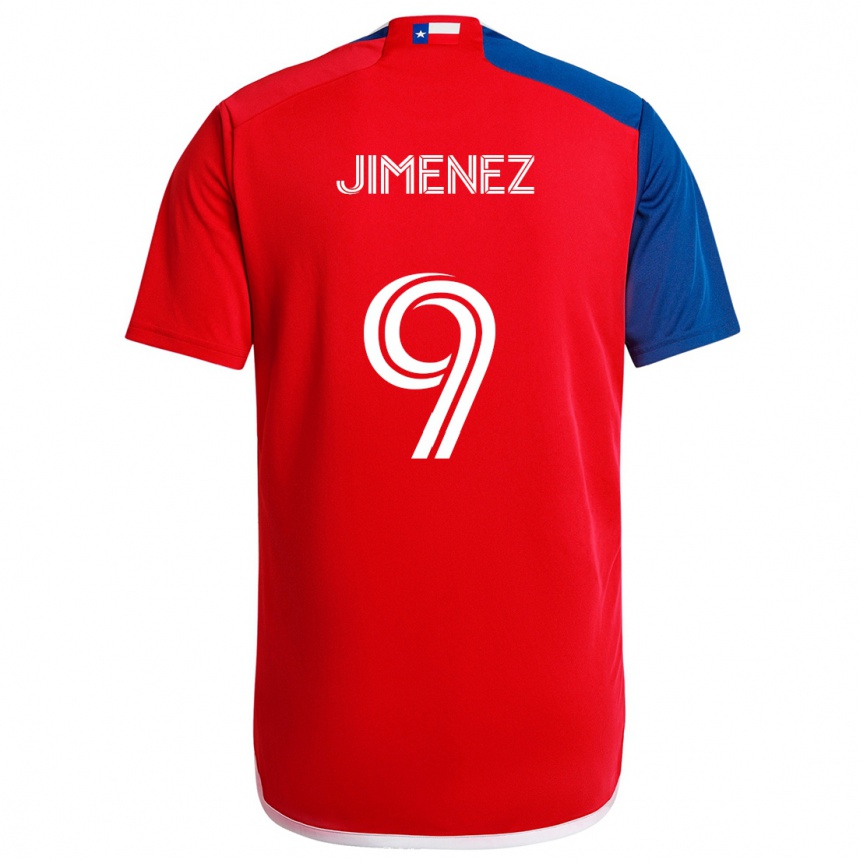 Enfant Football Maillot Jesús Jiménez #9 Bleu Rouge Tenues Domicile 2024/25