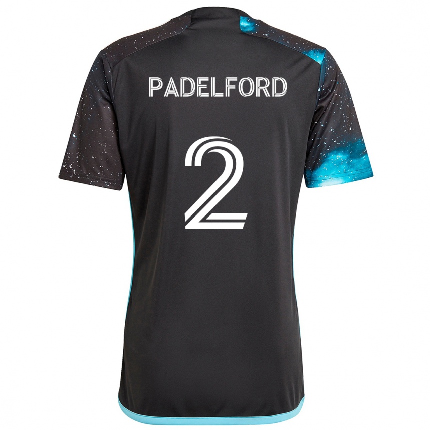 Enfant Football Maillot Devin Padelford #2 Noir Bleu Tenues Domicile 2024/25