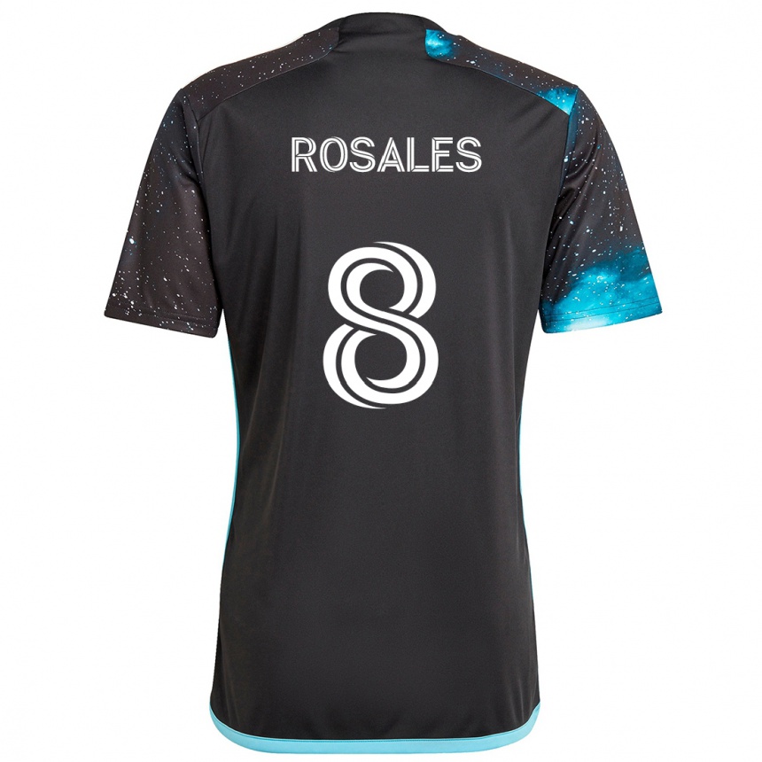 Enfant Football Maillot Joseph Rosales #8 Noir Bleu Tenues Domicile 2024/25