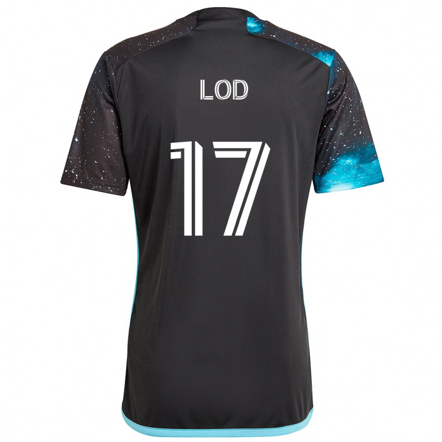 Enfant Football Maillot Robin Lod #17 Noir Bleu Tenues Domicile 2024/25