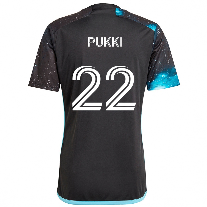 Enfant Football Maillot Teemu Pukki #22 Noir Bleu Tenues Domicile 2024/25