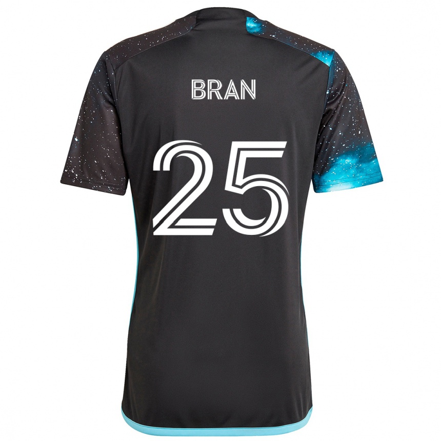 Enfant Football Maillot Alejandro Bran #25 Noir Bleu Tenues Domicile 2024/25