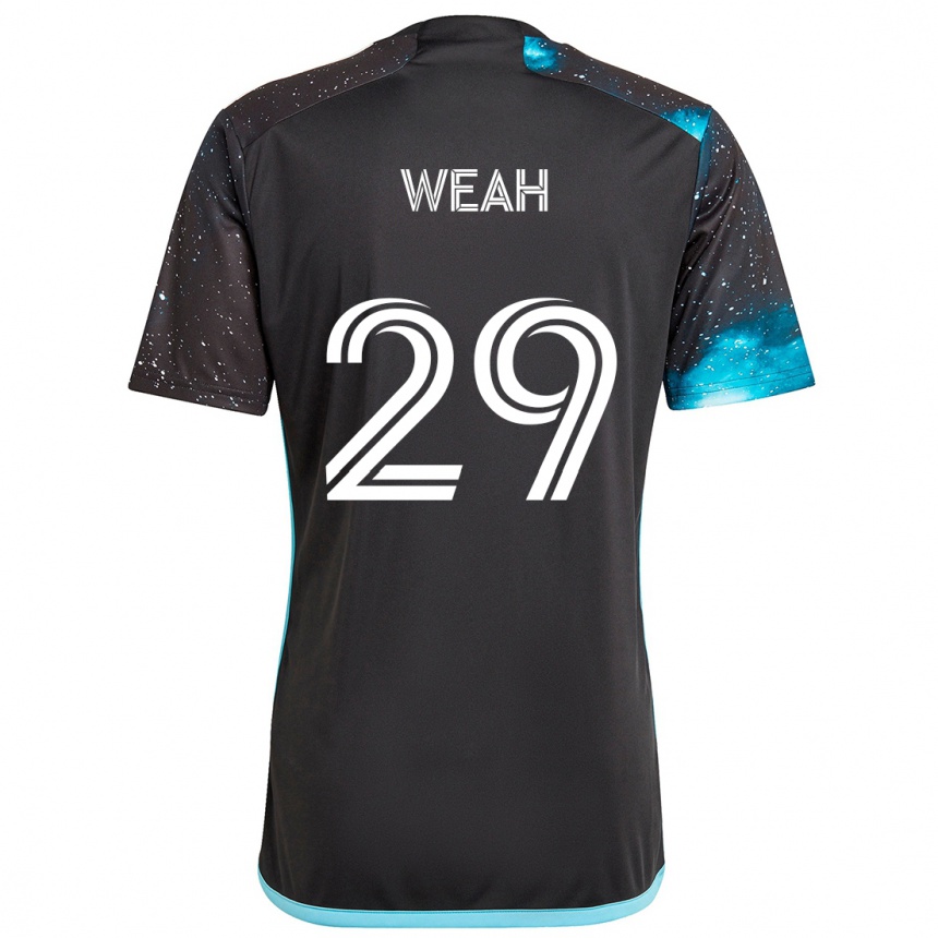 Enfant Football Maillot Patrick Weah #29 Noir Bleu Tenues Domicile 2024/25