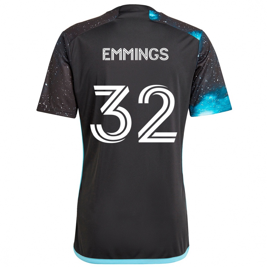 Enfant Football Maillot Fred Emmings #32 Noir Bleu Tenues Domicile 2024/25