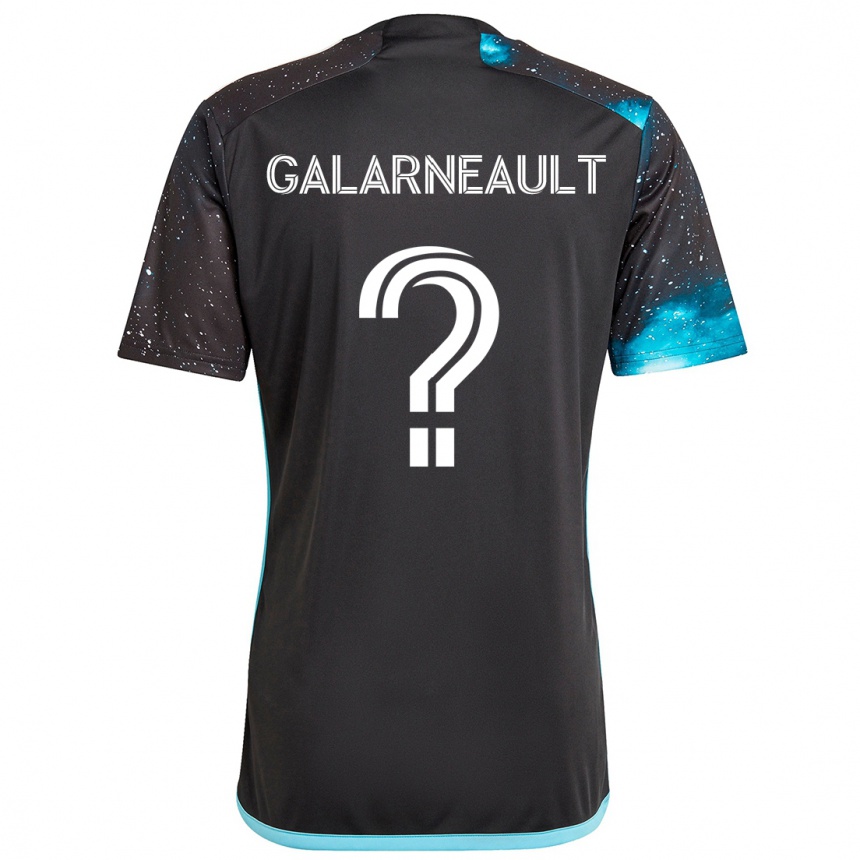 Enfant Football Maillot Benjamin Galarneault #0 Noir Bleu Tenues Domicile 2024/25