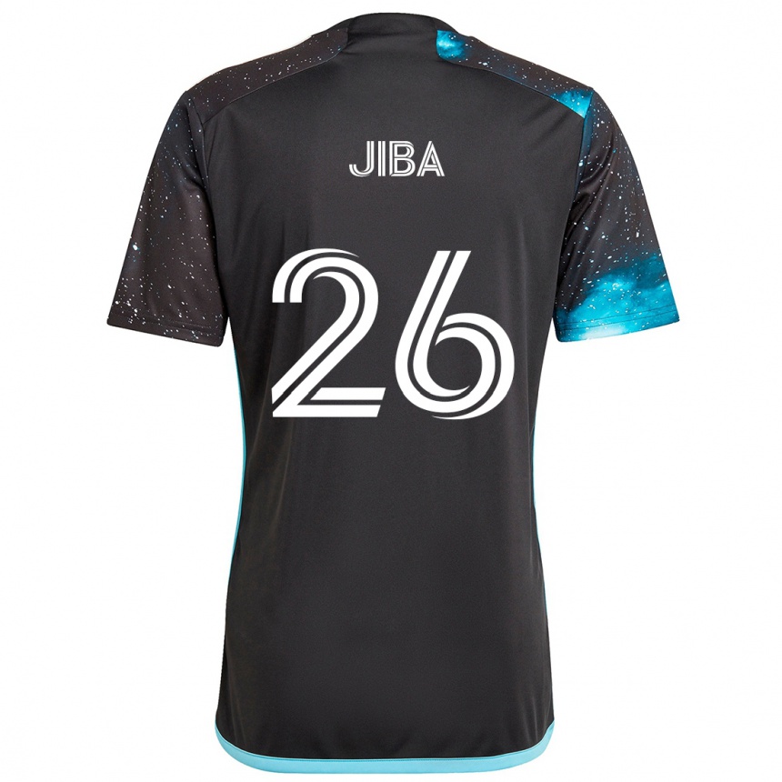 Enfant Football Maillot Ryen Jiba #26 Noir Bleu Tenues Domicile 2024/25