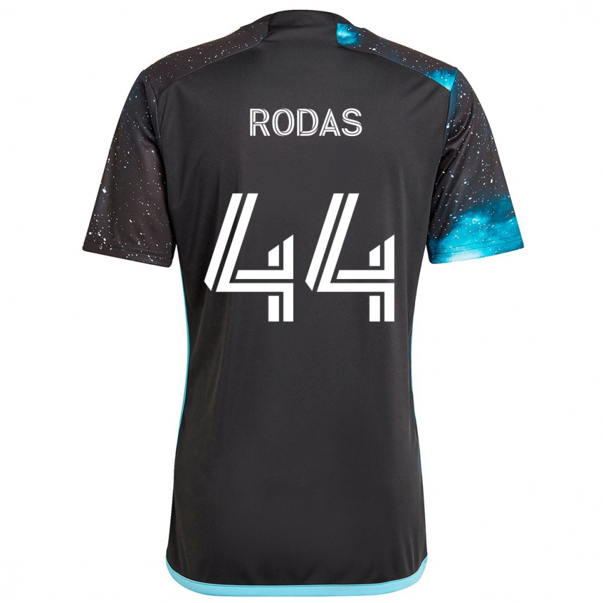 Enfant Football Maillot Geremy Rodas #44 Noir Bleu Tenues Domicile 2024/25