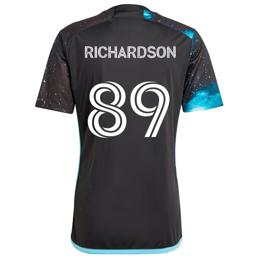 Enfant Football Maillot Nick Richardson #89 Noir Bleu Tenues Domicile 2024/25