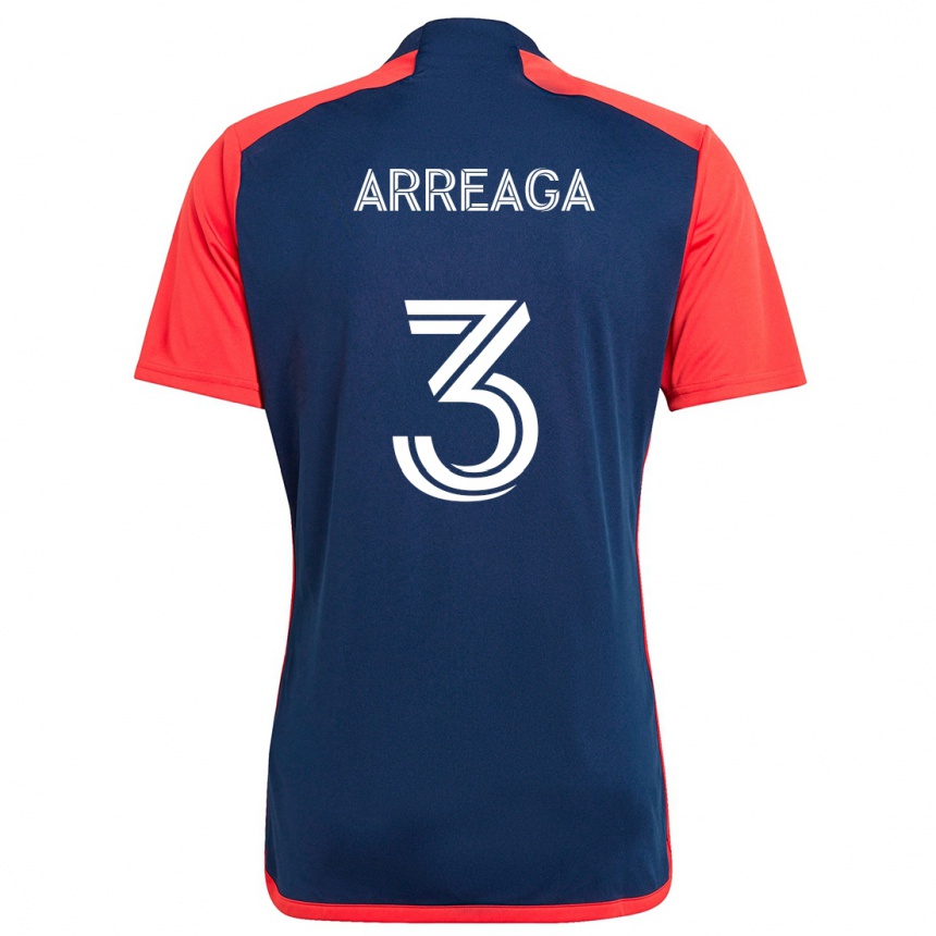 Enfant Football Maillot Xavier Arreaga #3 Bleu Rouge Tenues Domicile 2024/25