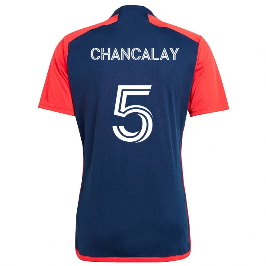 Enfant Football Maillot Tomás Chancalay #5 Bleu Rouge Tenues Domicile 2024/25