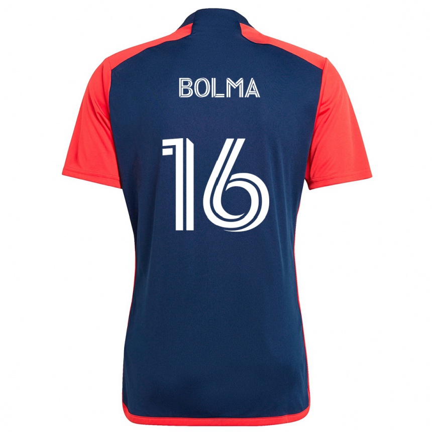 Enfant Football Maillot Josh Bolma #16 Bleu Rouge Tenues Domicile 2024/25