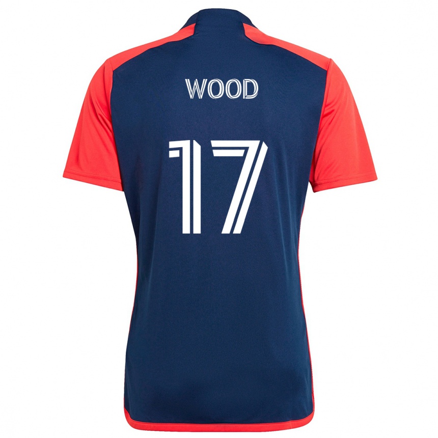 Enfant Football Maillot Bobby Wood #17 Bleu Rouge Tenues Domicile 2024/25