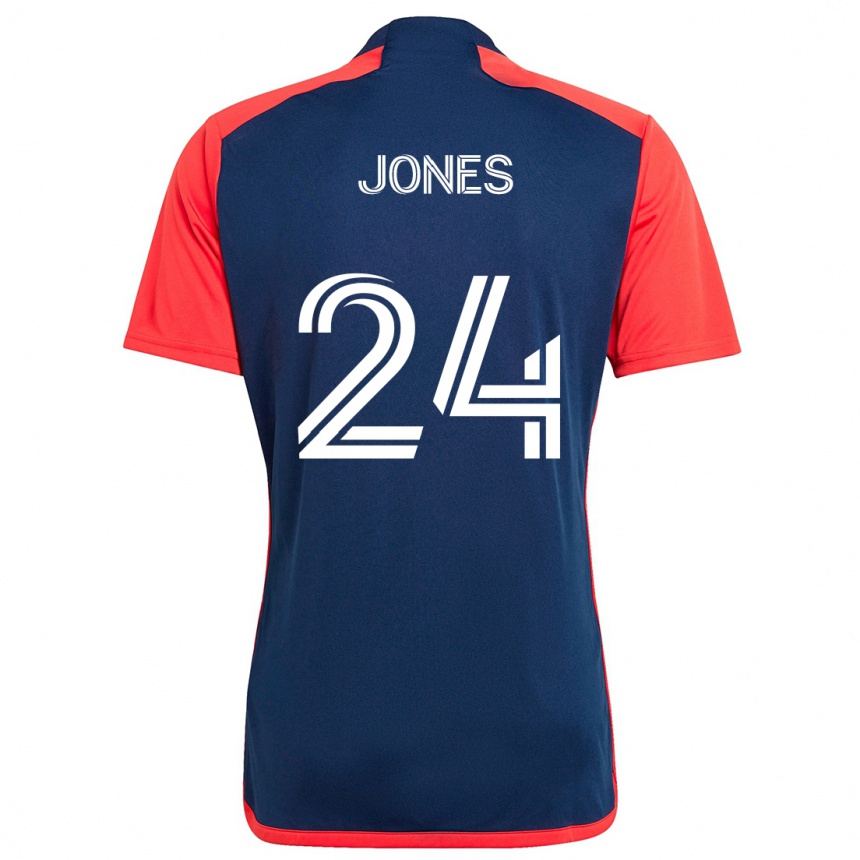 Enfant Football Maillot Dejuan Jones #24 Bleu Rouge Tenues Domicile 2024/25