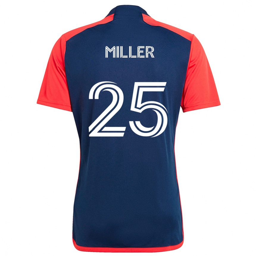 Enfant Football Maillot Peyton Miller #25 Bleu Rouge Tenues Domicile 2024/25