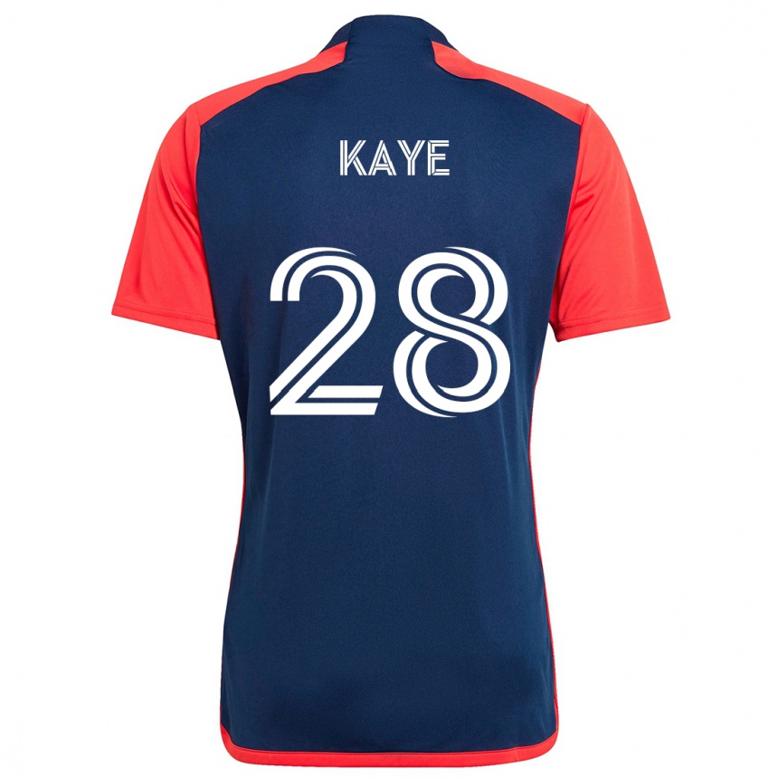 Enfant Football Maillot Mark-Anthony Kaye #28 Bleu Rouge Tenues Domicile 2024/25