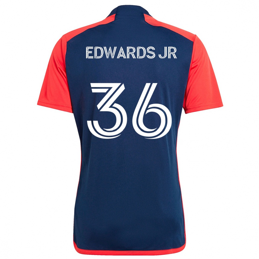 Enfant Football Maillot Earl Edwards Jr. #36 Bleu Rouge Tenues Domicile 2024/25