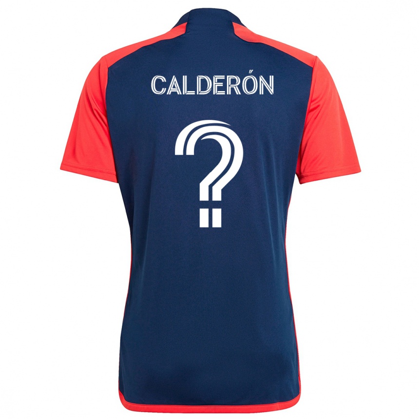 Enfant Football Maillot Gio Calderón #0 Bleu Rouge Tenues Domicile 2024/25